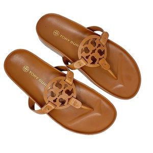 Tory Burch Miller Cloud Sandal in Aged Camello Brown
